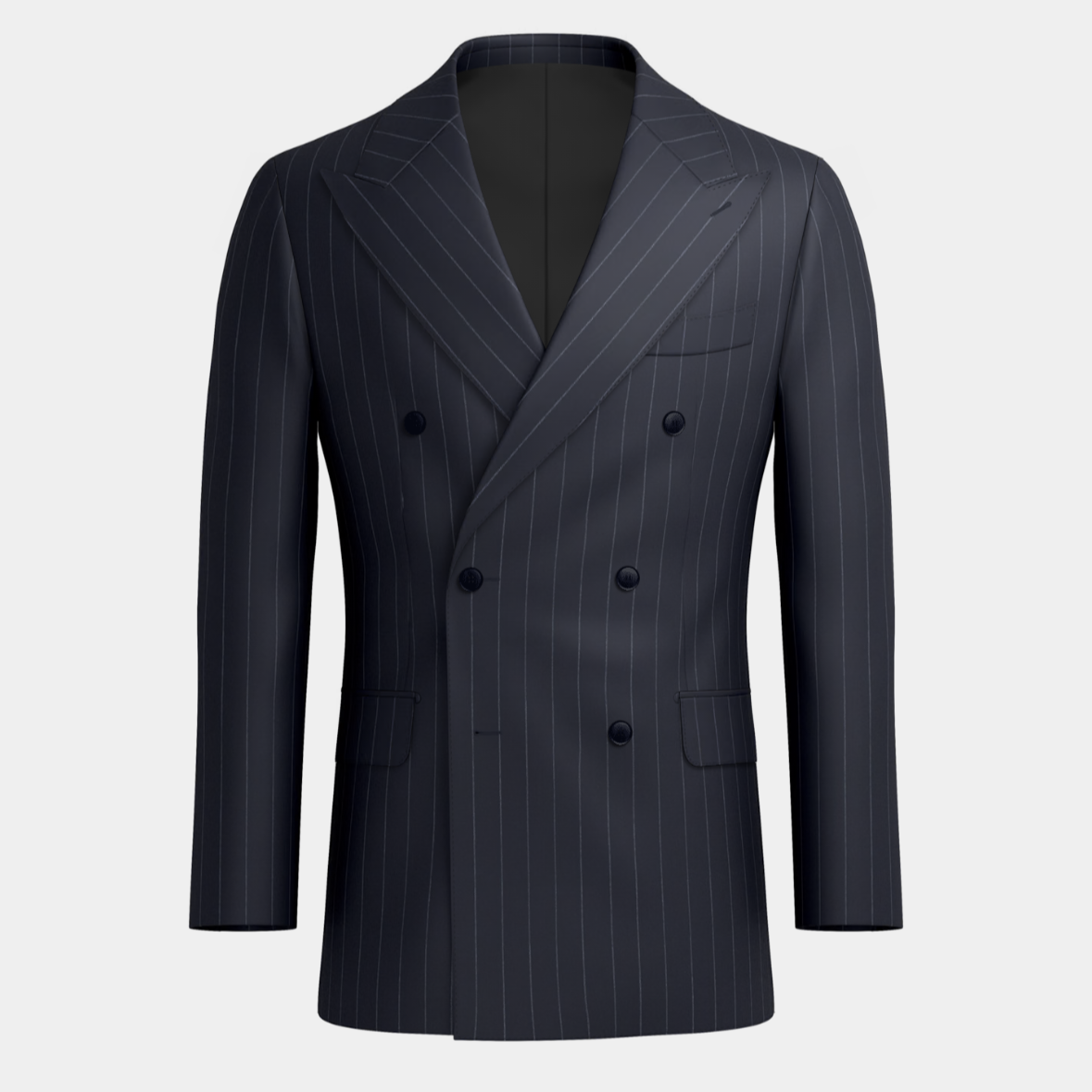Navy Stripes Pure S150 Wool