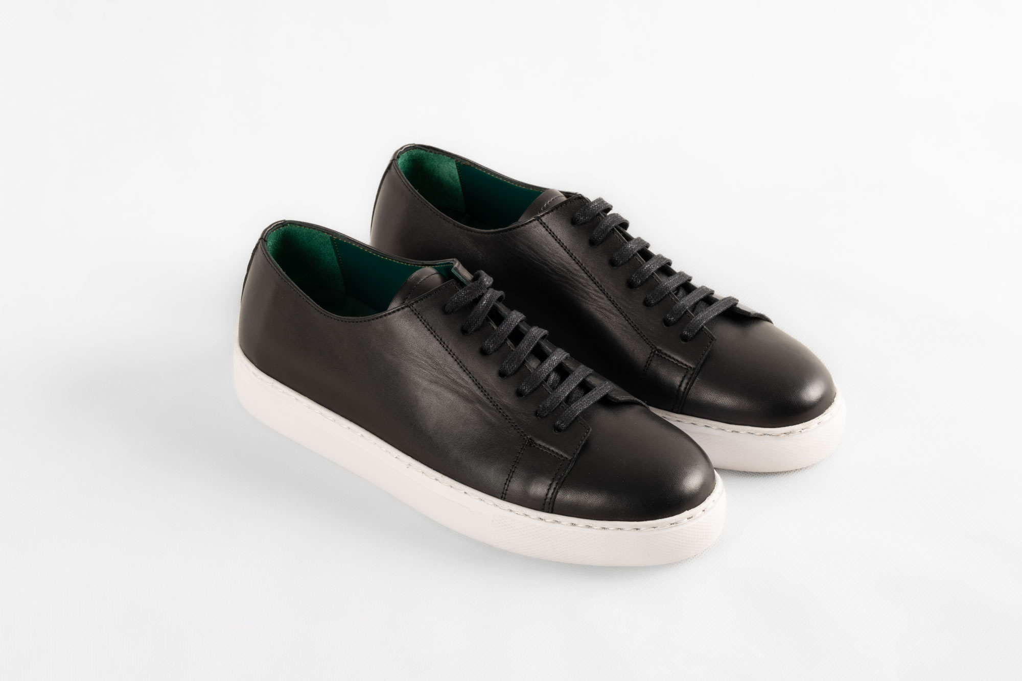 Black Leather Sneaker