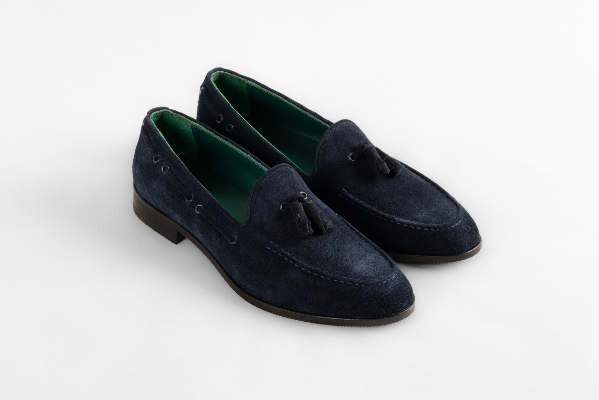 Dark Blue Suede Tassel Loafer