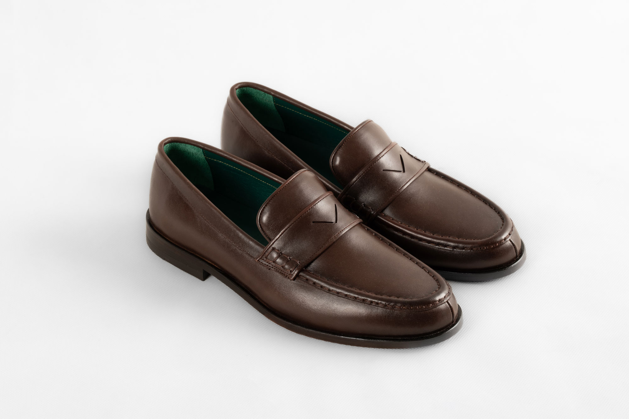 Dark Brown Penny Leather Loafer