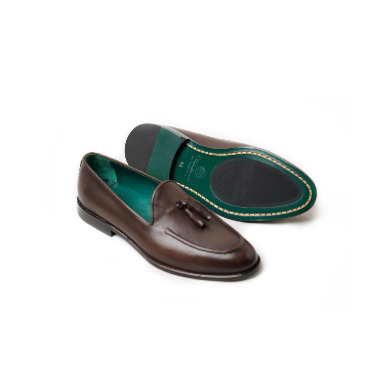 Brown Leather Tassel Loafer