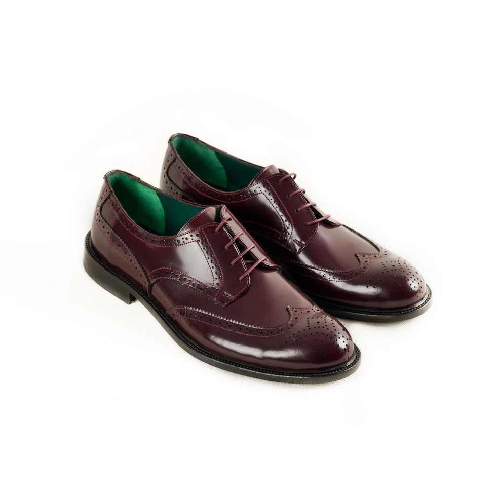 Burgundy Oxford Spazzolato Leather