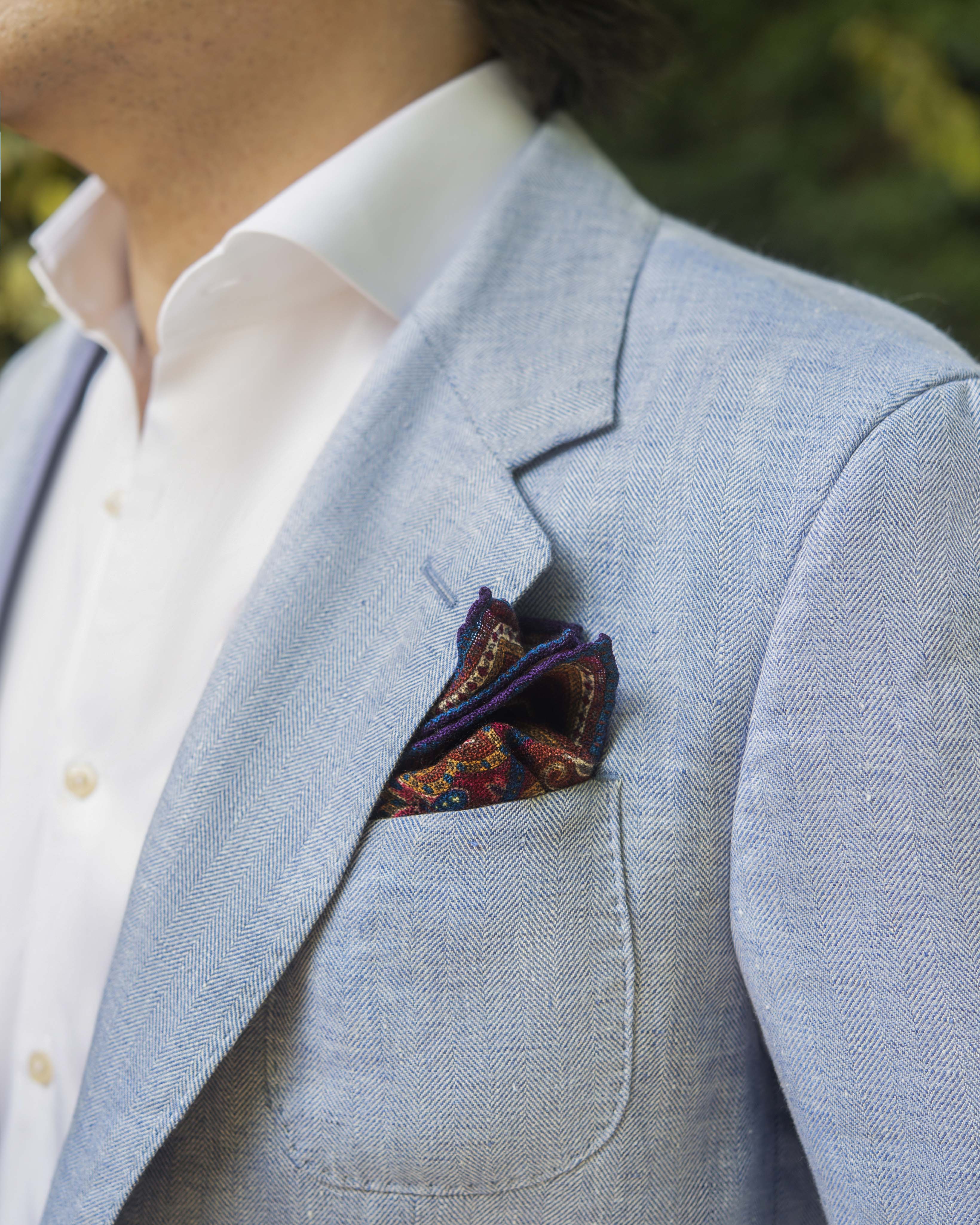 Pure Light Blue Linen Blazer