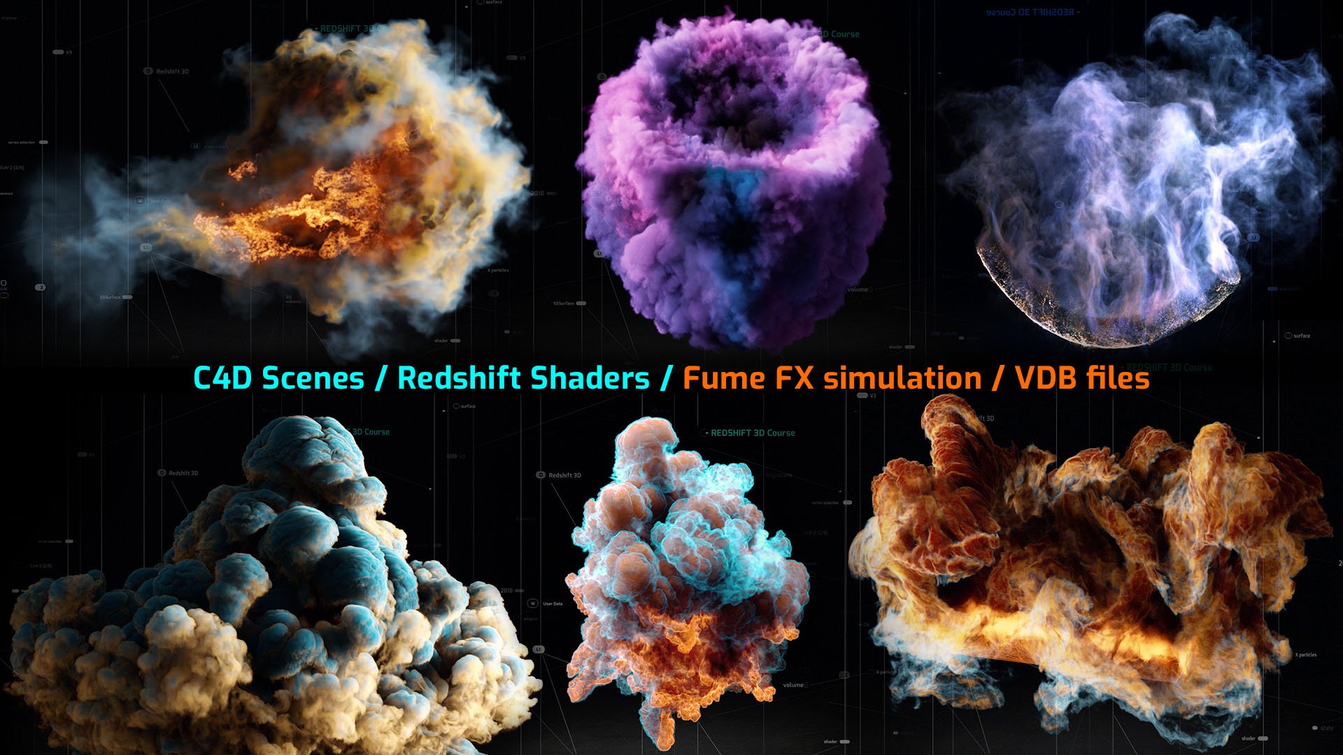 C4D / Redshift - Fume FX simulation
