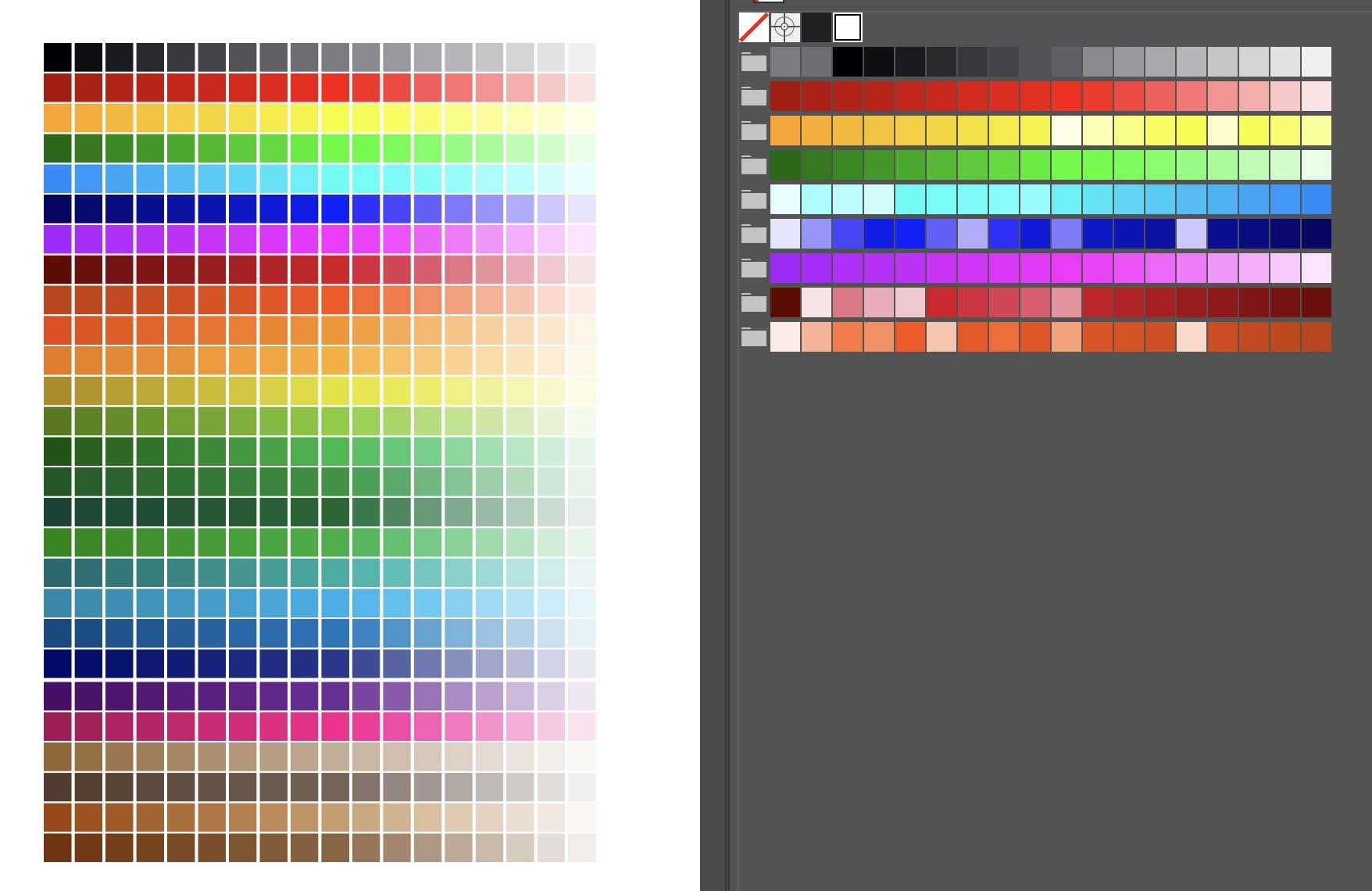 HELP/QUESTION • I've been making some color swatches, and whenever I make  groups of colors, they seem to randomly go out of order. Is there a way to  place them in groups