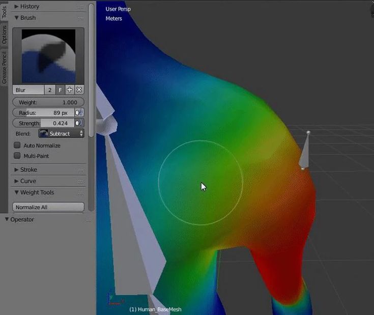 This may contain: an image of a colorful elephant in 3ds max with the color pick tool highlighted