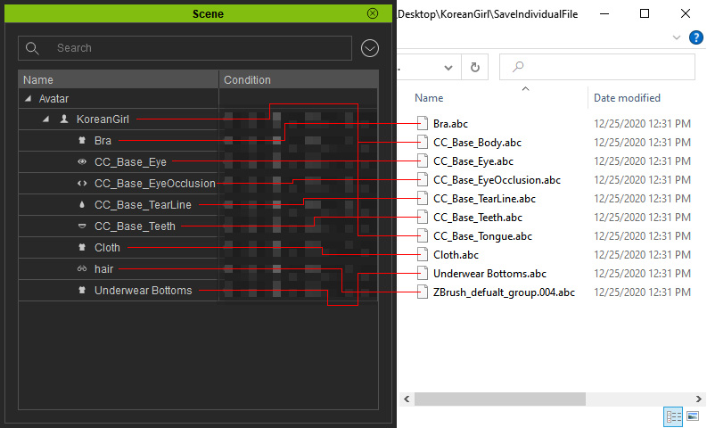 The User Interface Introduction of Exporting Alembic