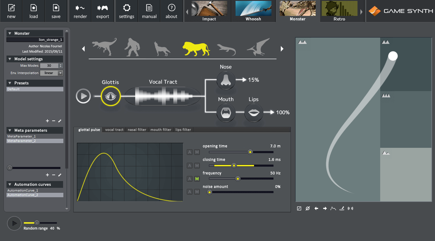 GameSynth - The Procedural Audio Middleware
