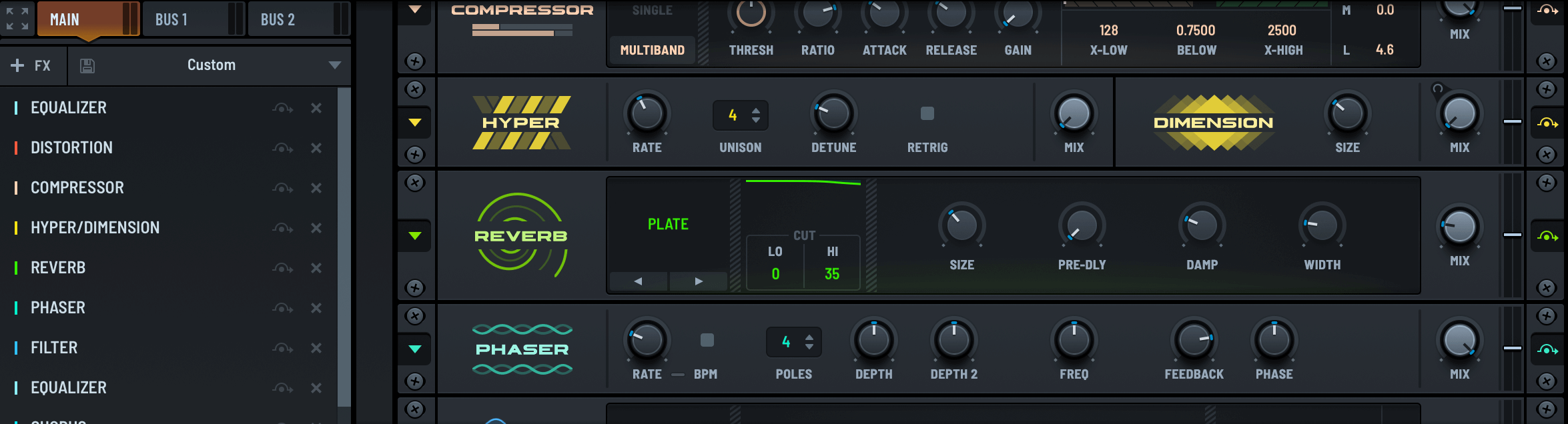 Serum synthesizer FXs and filters