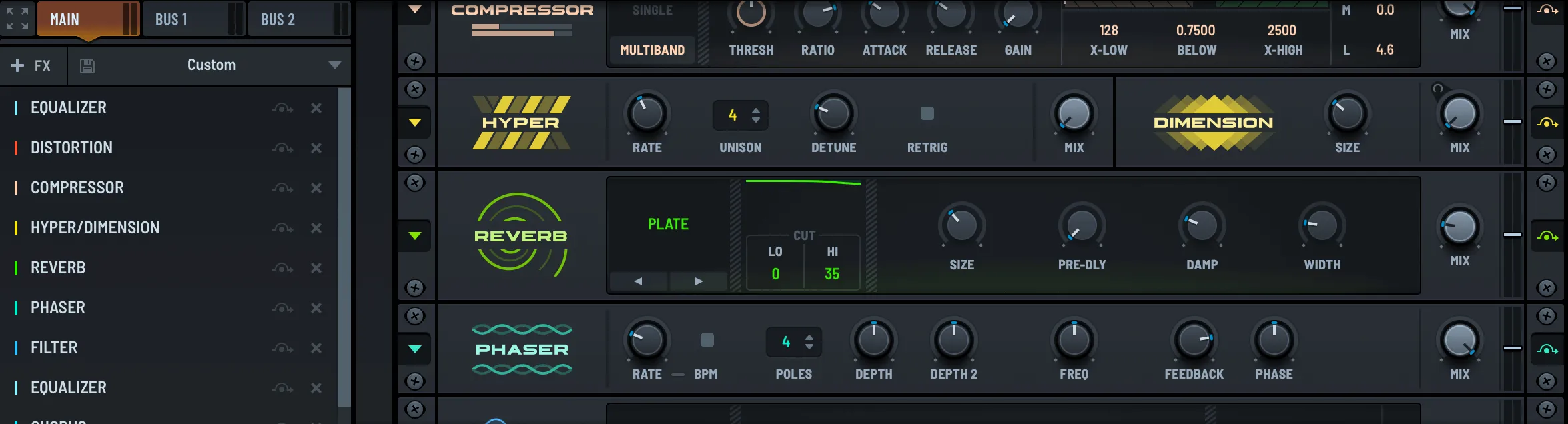 Serum synthesizer FXs and filters