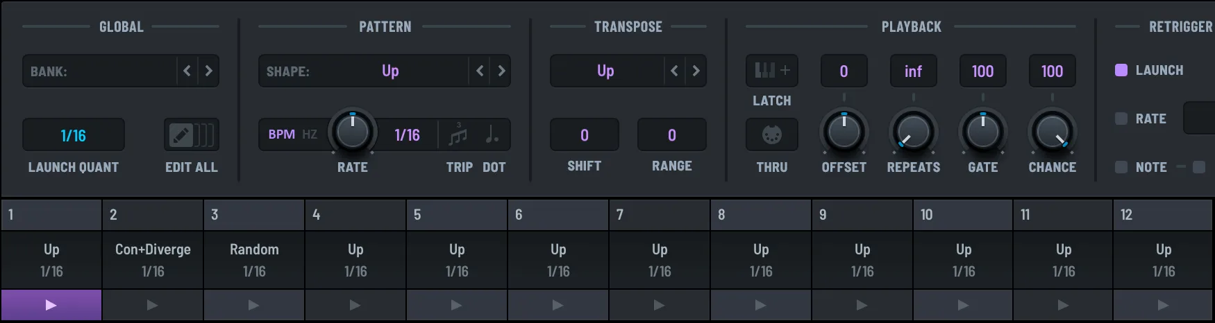 Serum 2 arpeggiator