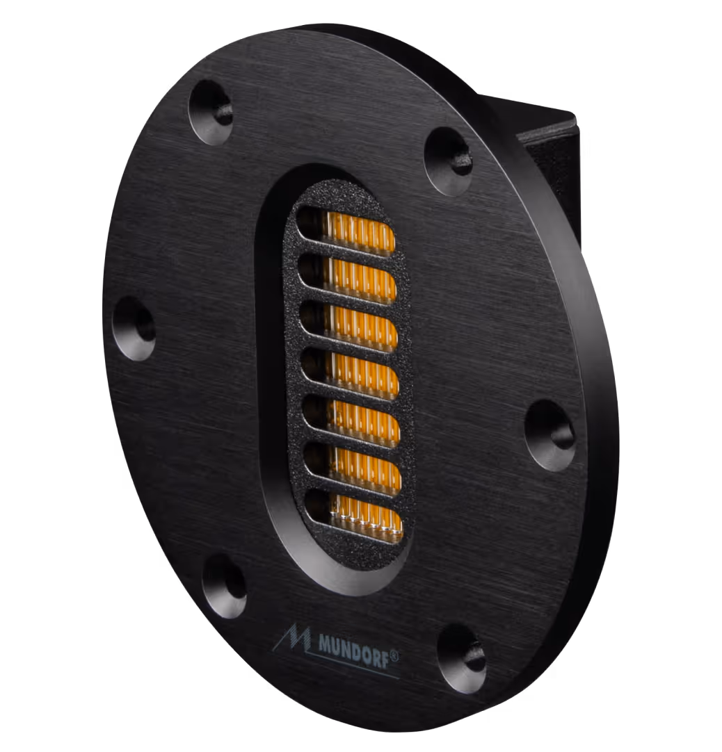 Mundorf AMT tweeter with folded diaphragm and black front plate