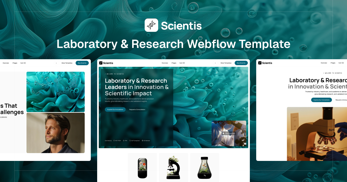 Scientis - Webflow Ecommerce website template