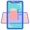 icon of a phone demonstrating augmented reality capabilities