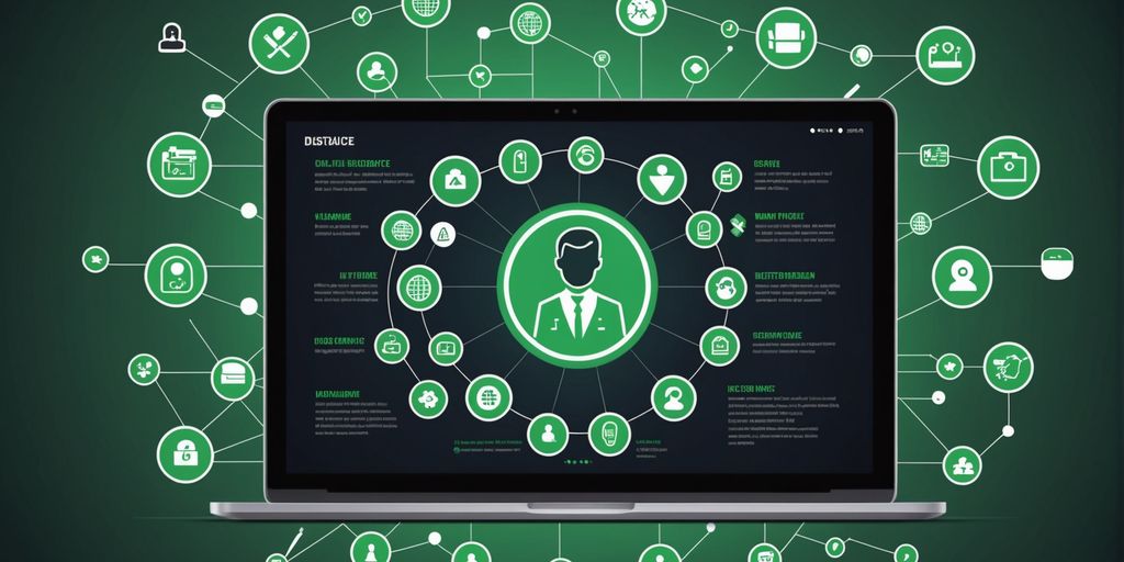 Digital HR onboarding with vaccine icons