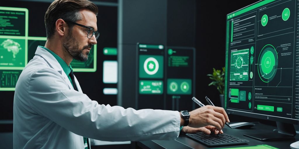Professionnels de la pharmacie utilisant des outils numériques d'intégration de microlearning