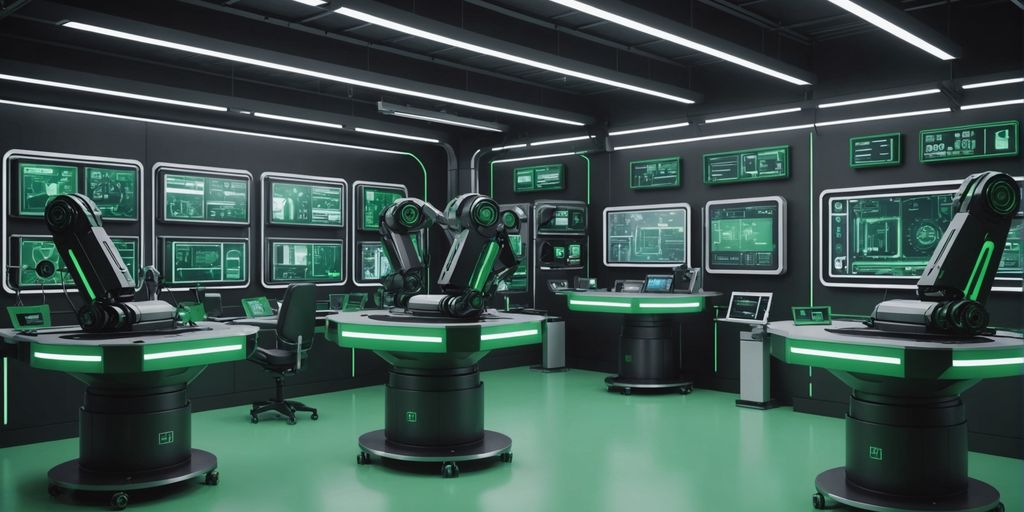 Usine de cosmétiques avec microlearning et hologrammes en 3D.a