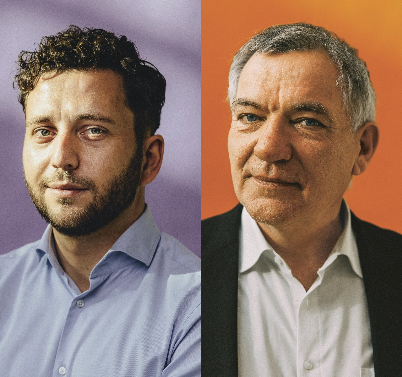 Portrait von Felix Banaszak (links) und Jan van Aken