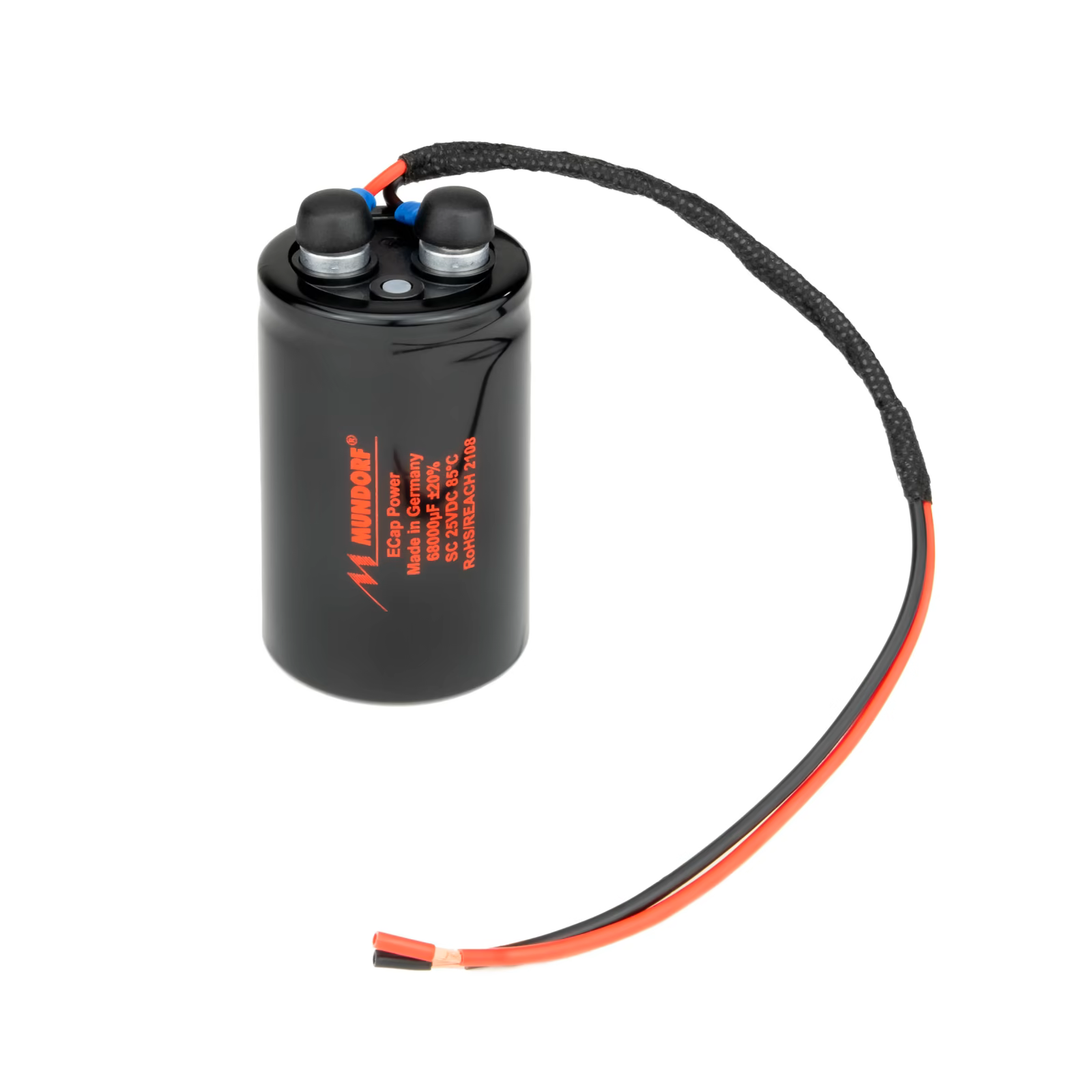 Mundorf ECap Power for Car Radios 68000 µF 25 VDC capacitor MPC68