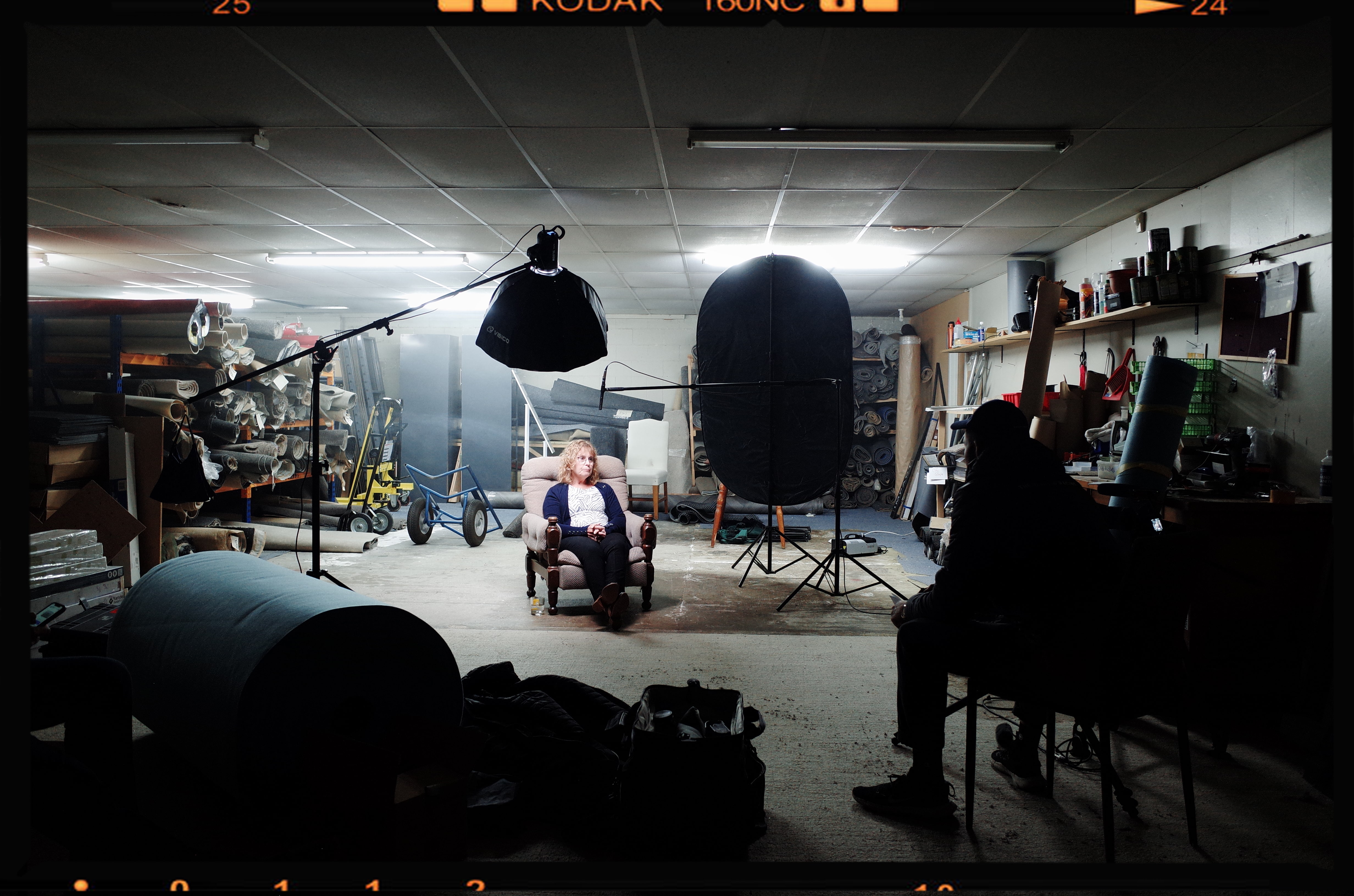 Behind the Scenes on documentary shoot