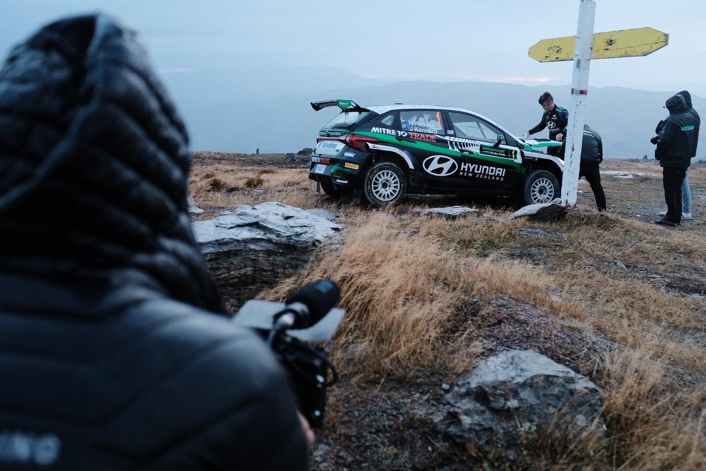 Behind the scenes filming a rally commercial 