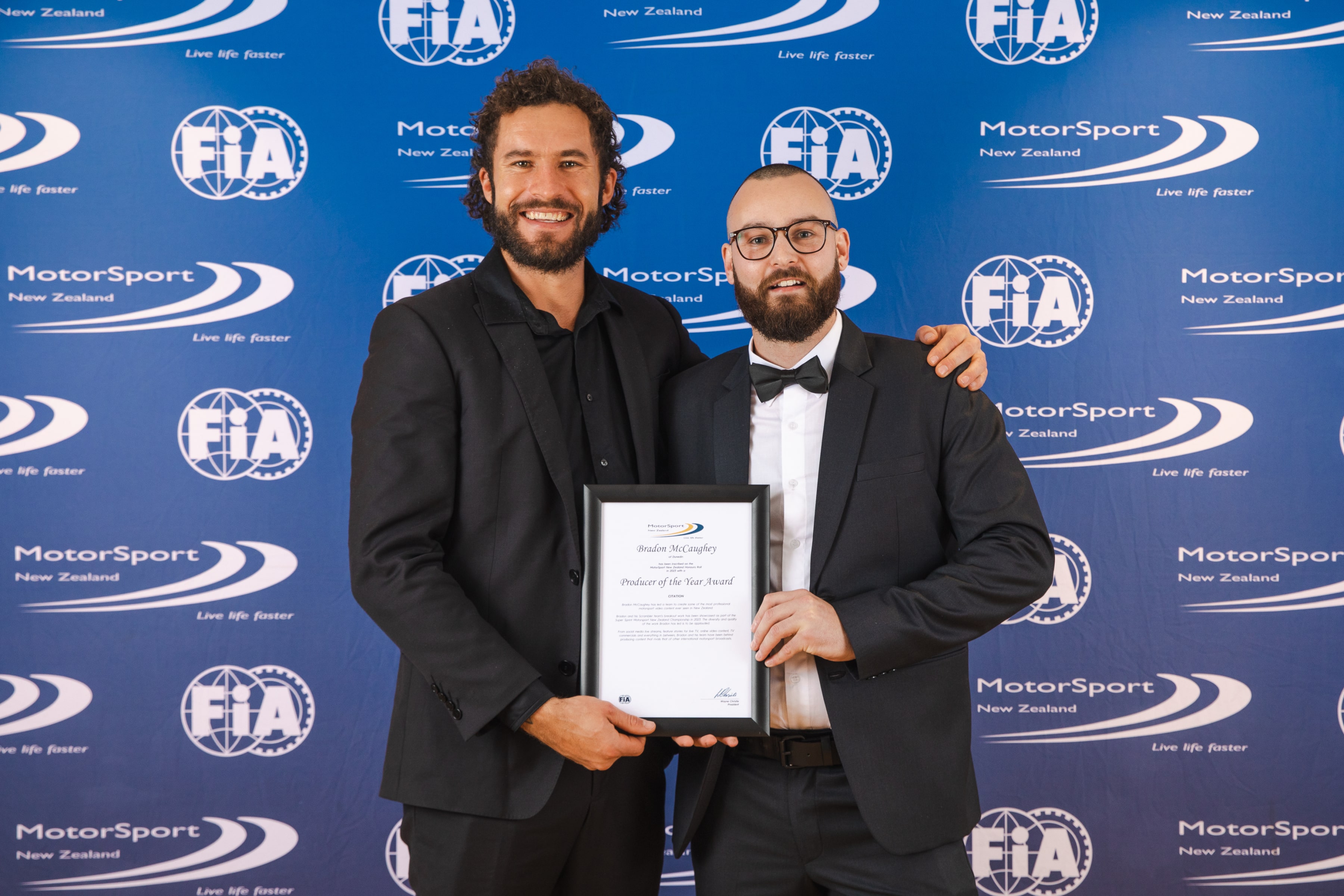 Motorsport NZ Producer of the year - Bradon McCaughey 