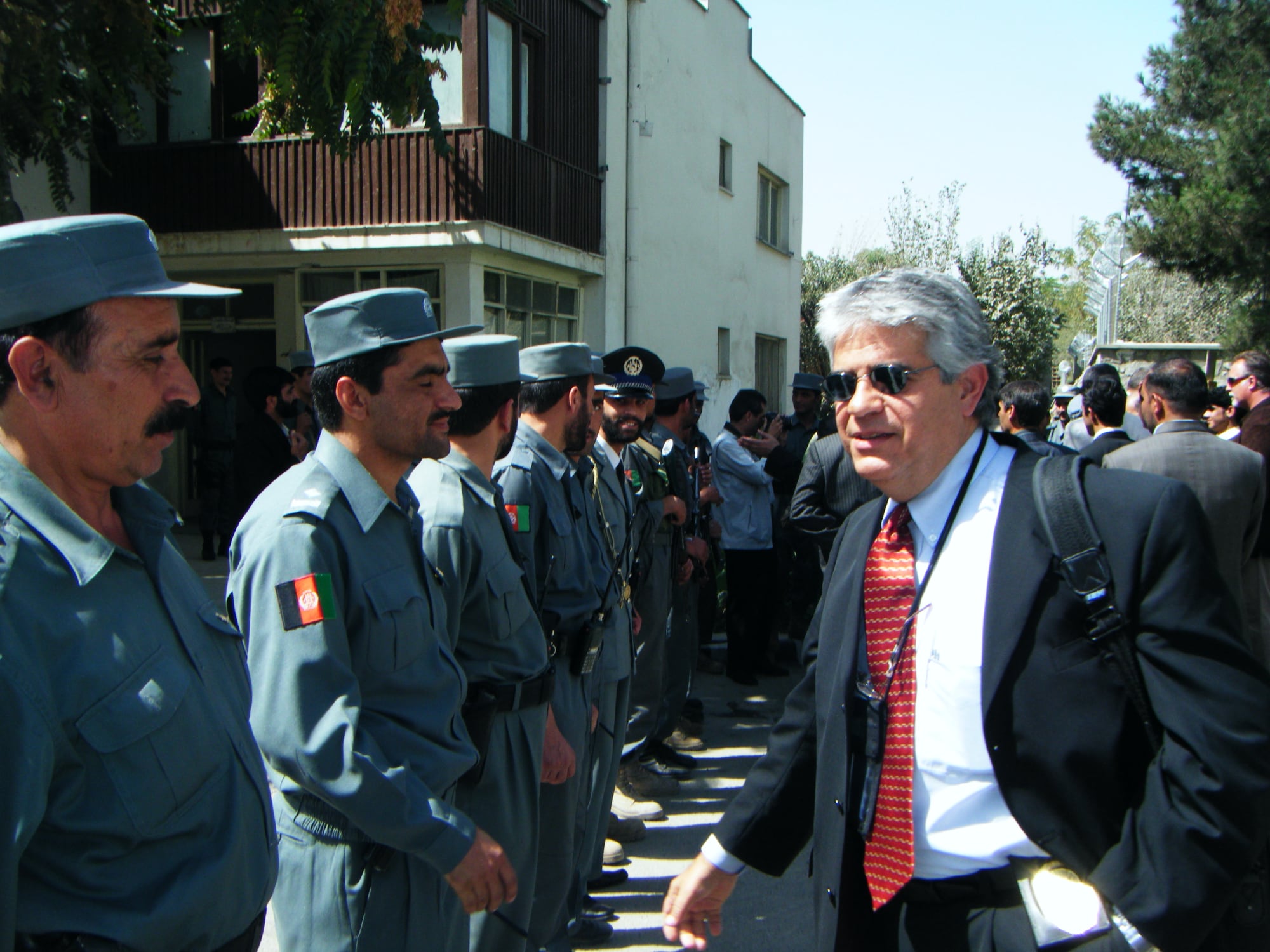 Peter Pavkovich addressing Afghan troop in Kabul