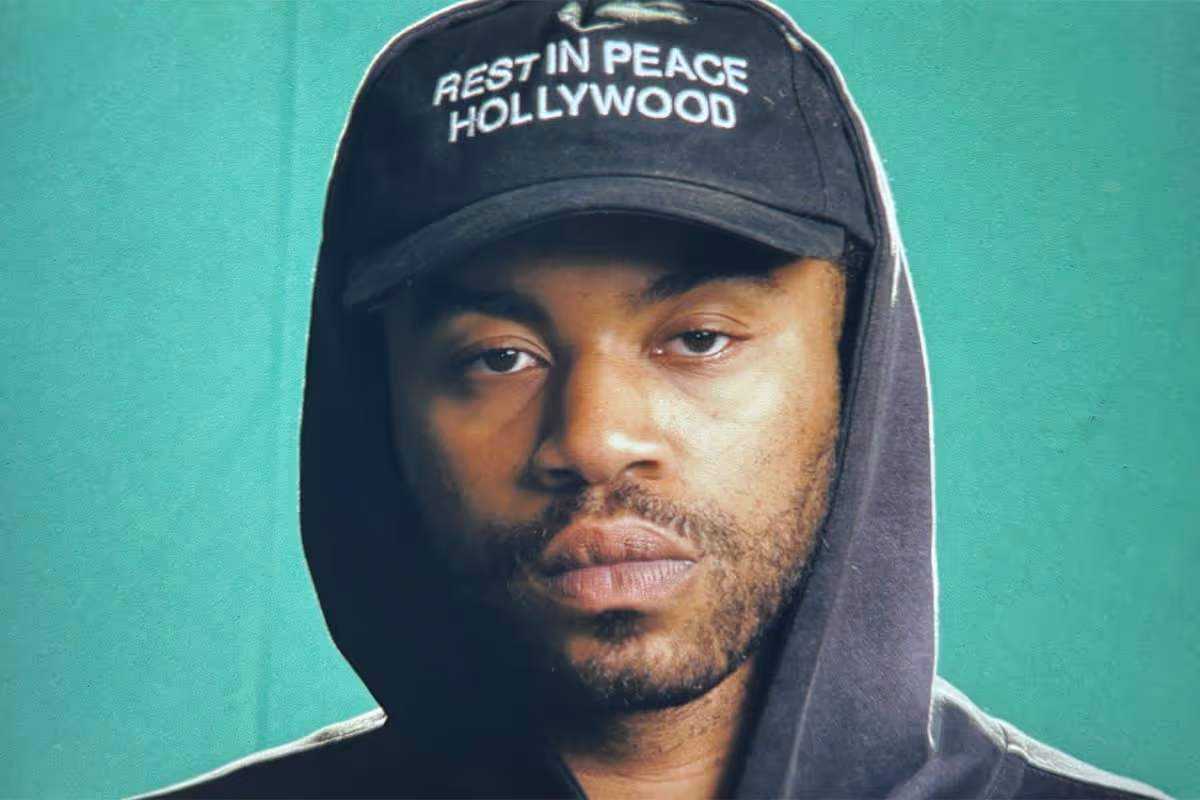 Kevin Abstract wearing Rest In Peace Hollywood black hat