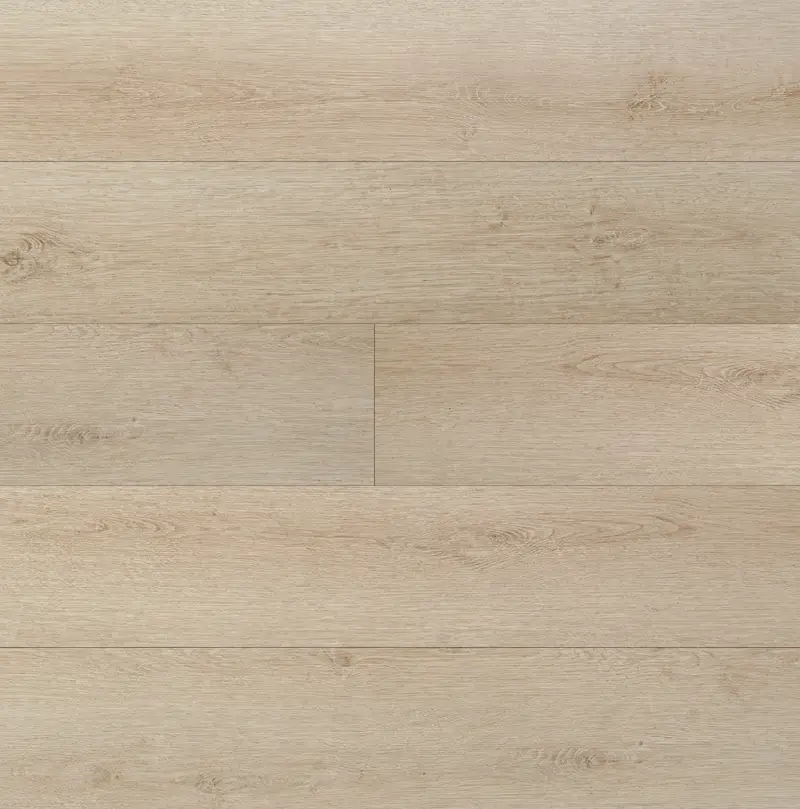 Hybrid flooring in Beach Oak C4127 model featuring light, natural oak tones with a smooth, contemporary finish.