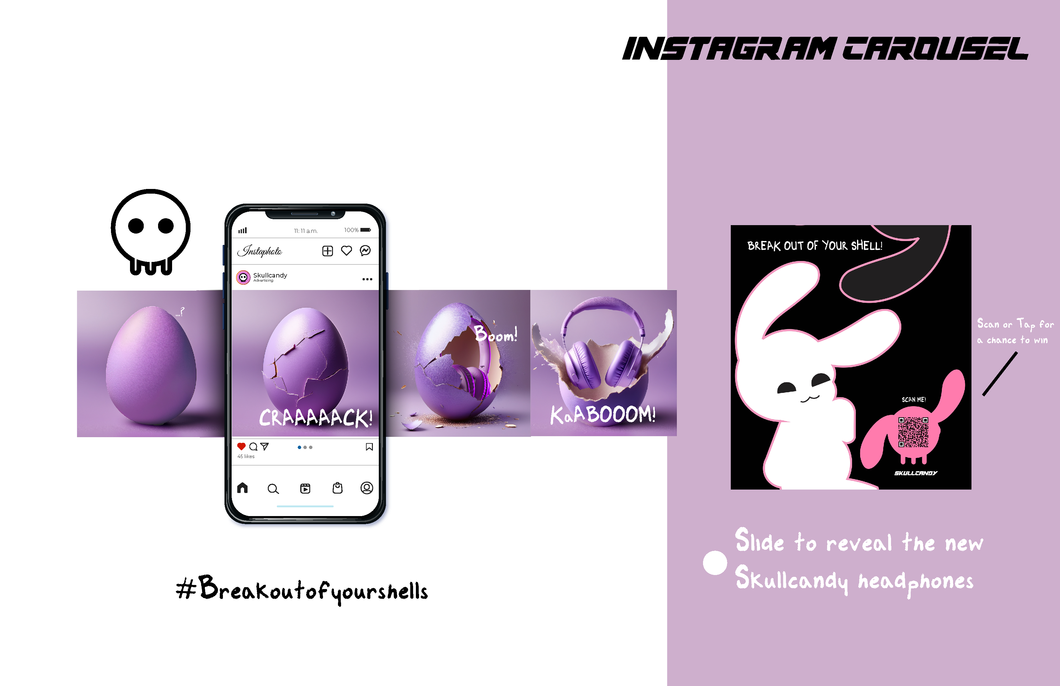Mobile app screen with options to update reminders for daily, every other day, or weekly check-ins, icons for fruit, home, and wind, and a log section labeled 'October entries'.