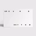 Minimalist mockup of a white book cover titled Underground Rhythm, with widely spaced black letters on a white background casting a soft shadow.