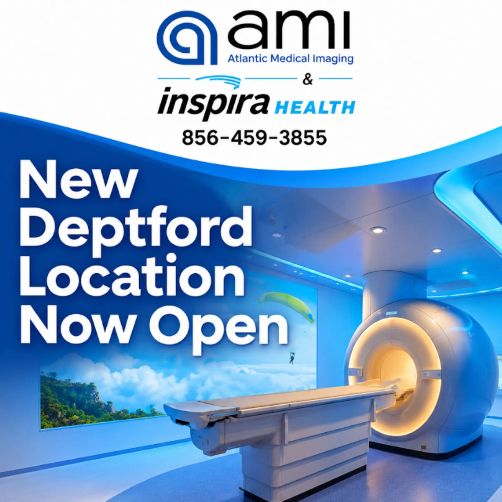 AMI and Inspira Health new Deptford location billboard