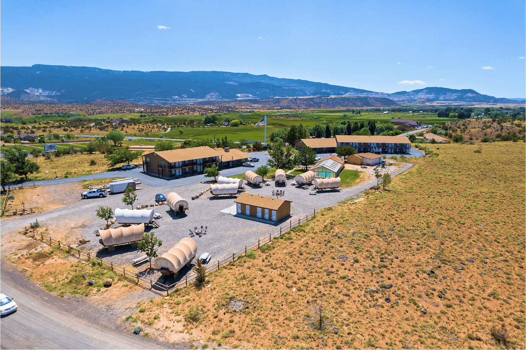 Hotel exterior at Broken Spur Inn & Steakhouse near Capitol Reef National Park