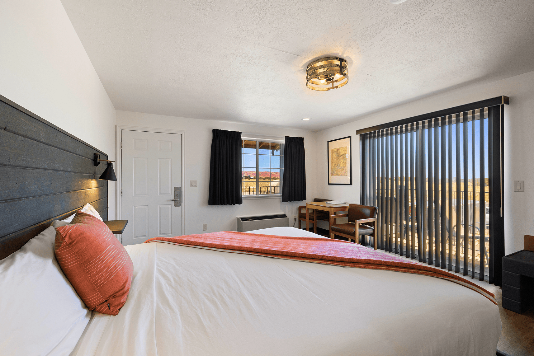 King room with patio access at Broken Spur Inn & Steakhouse near Capitol Reef National Park