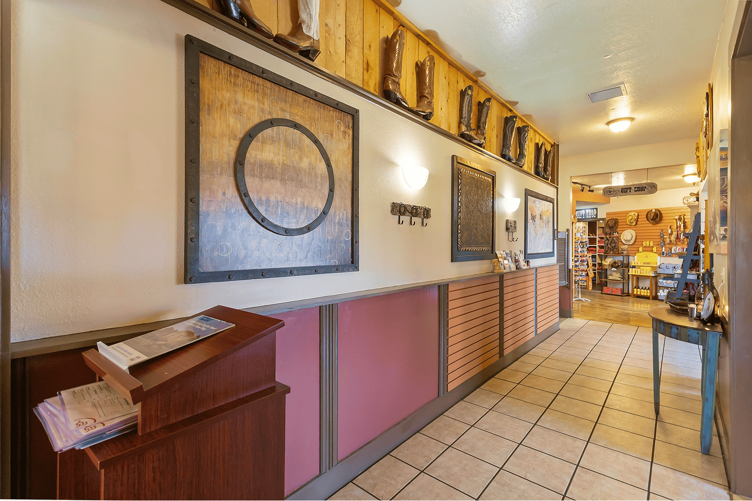 Wall-art leading to our lounge.