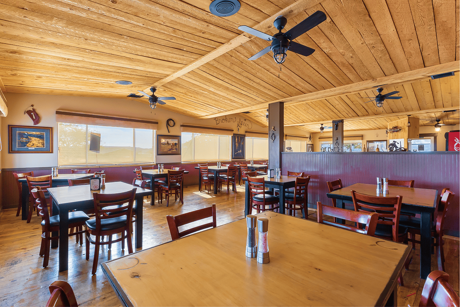 Steakhouse dining room at Broken Spur Inn & Steakhouse in Torrey Utah
