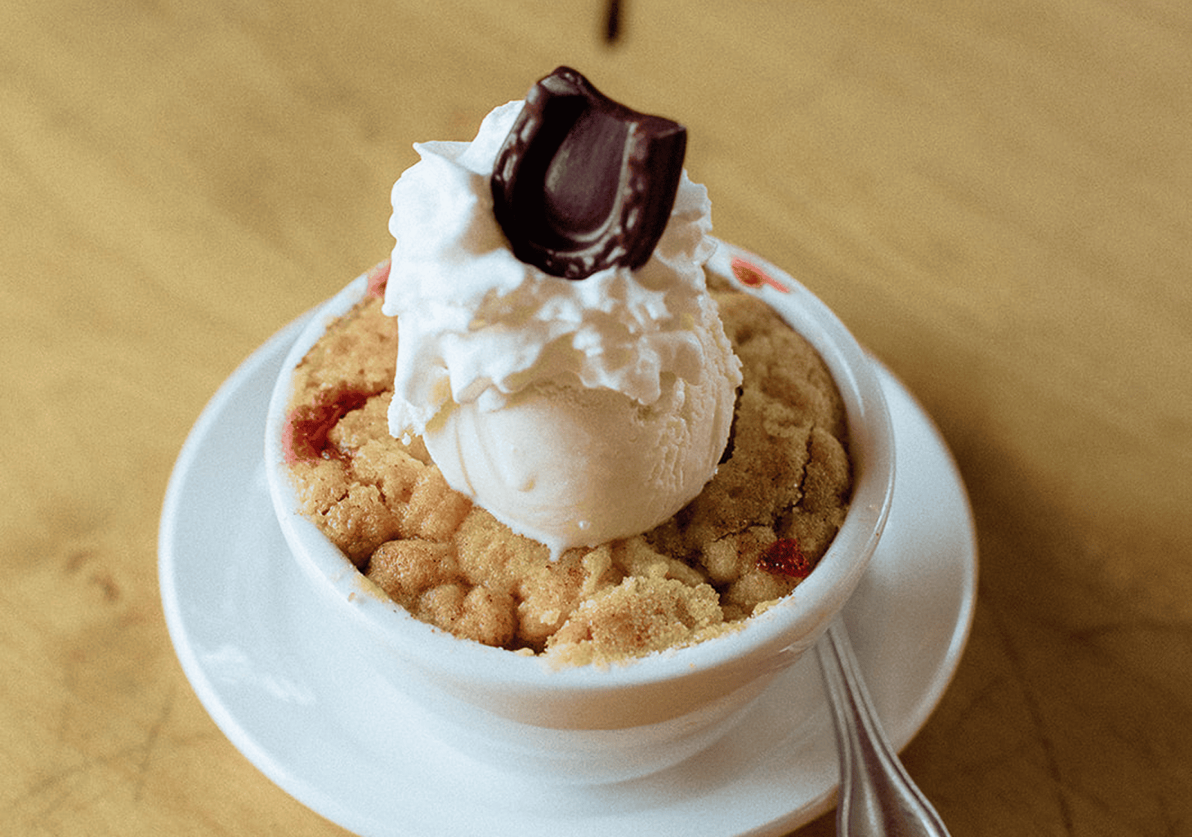 House-made dessert at Broken Spur Steakhouse—places to eat in Torrey, Utah near Capitol Reef.