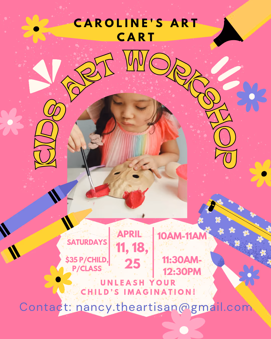 Come experience the wonderful world of Art with Ms. Caroline.