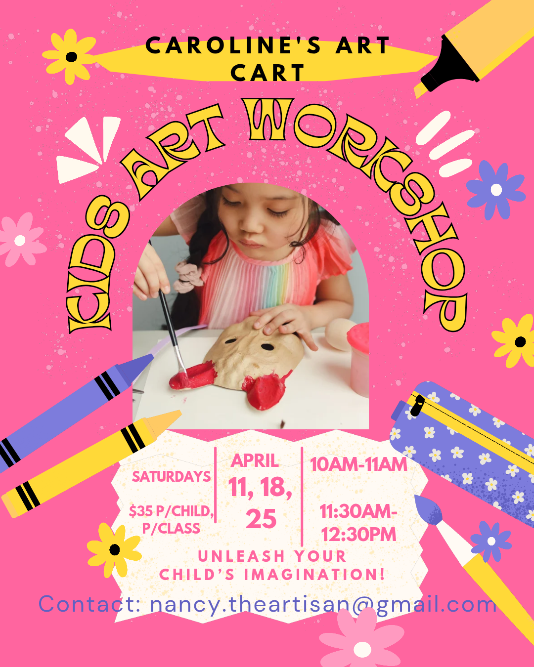 Come experience the wonderful world of Art with Ms. Caroline.