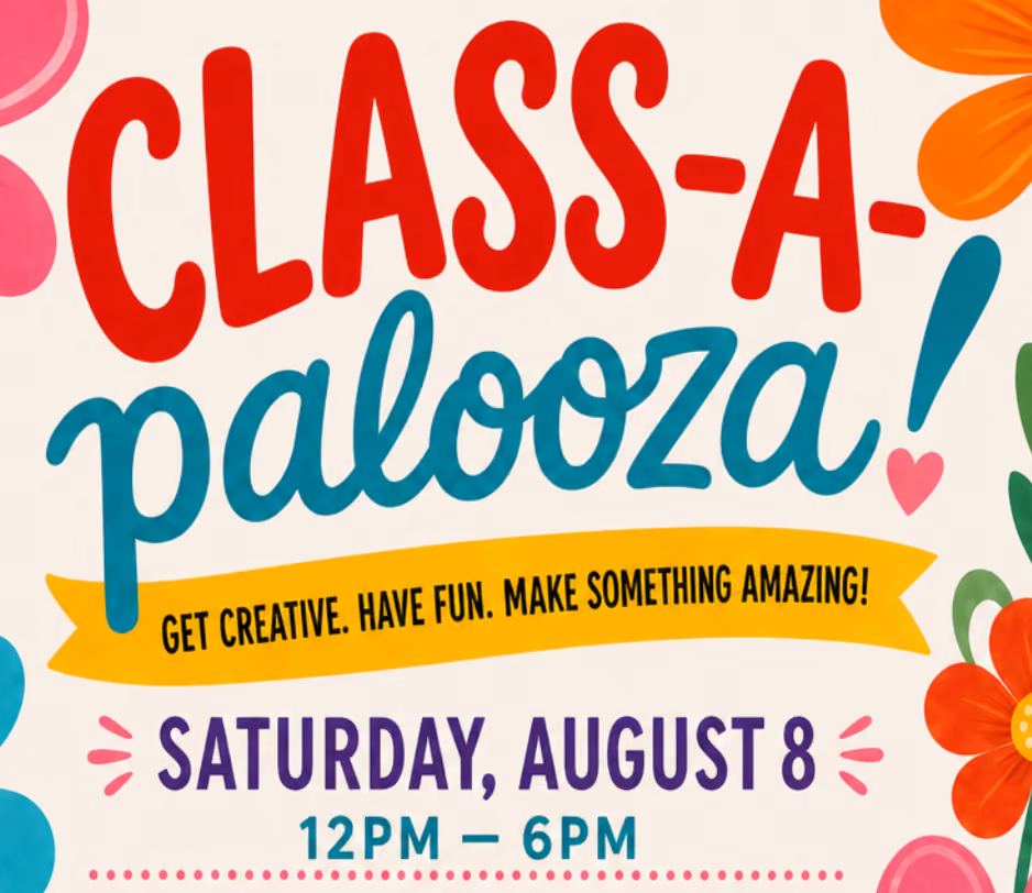 Join us for a day of creativity with hands-on craft classes, make-and-take projects, and fun for all skill levels. Free admission!
