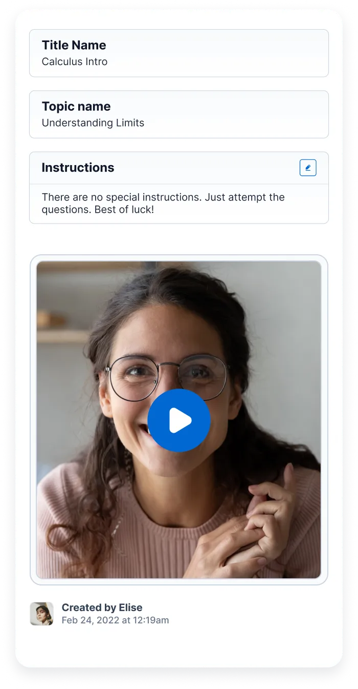 Screenshot of a video shared on Acadly
