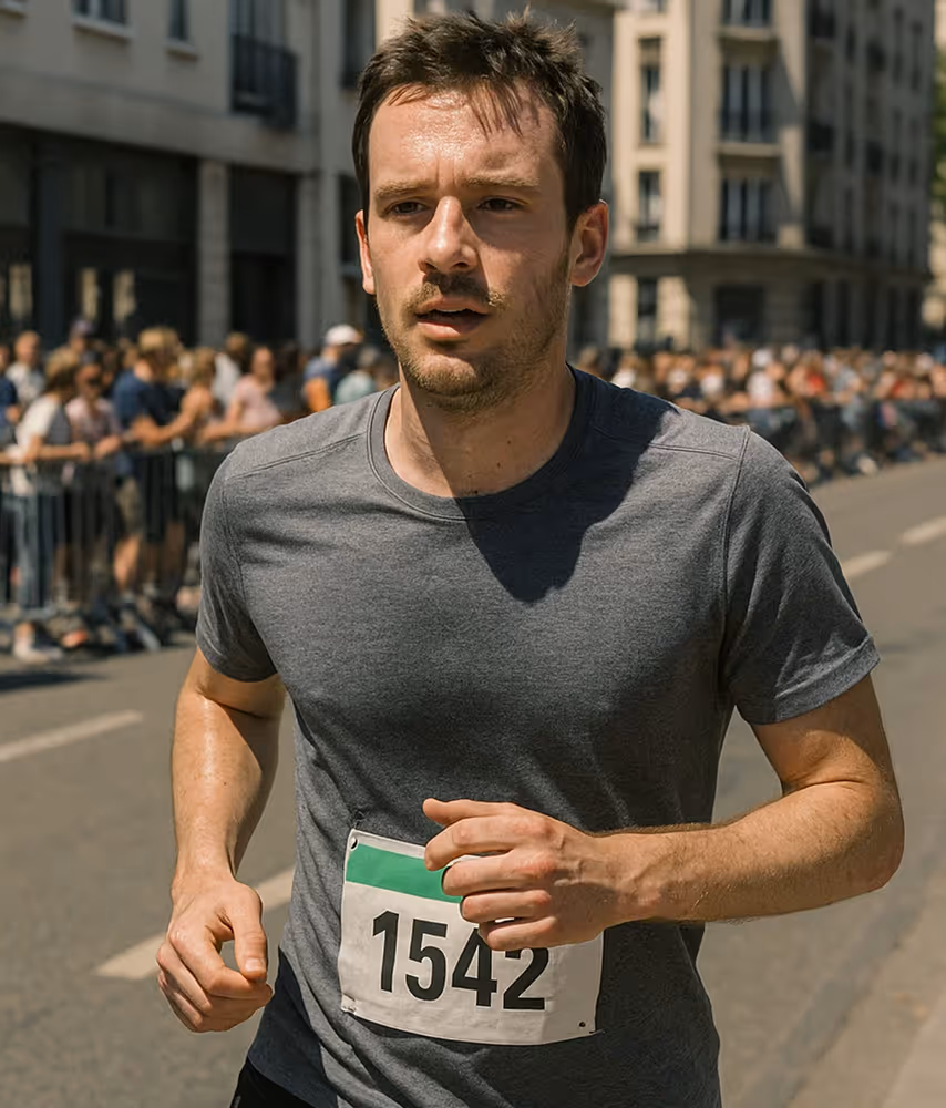 Sportif se prépare pour la compétition