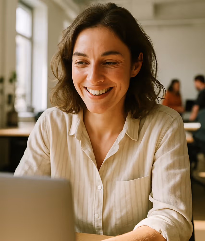 Femme qui obtient une promotion professionnelle