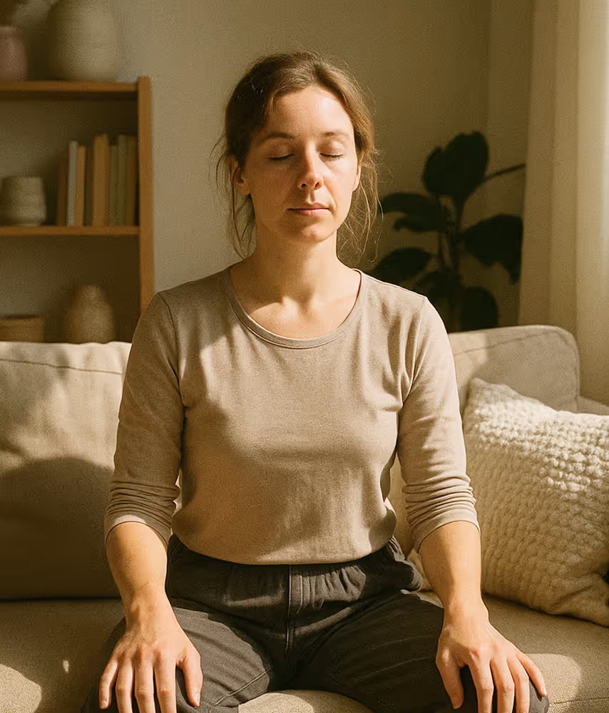 Personne qui gère son stress