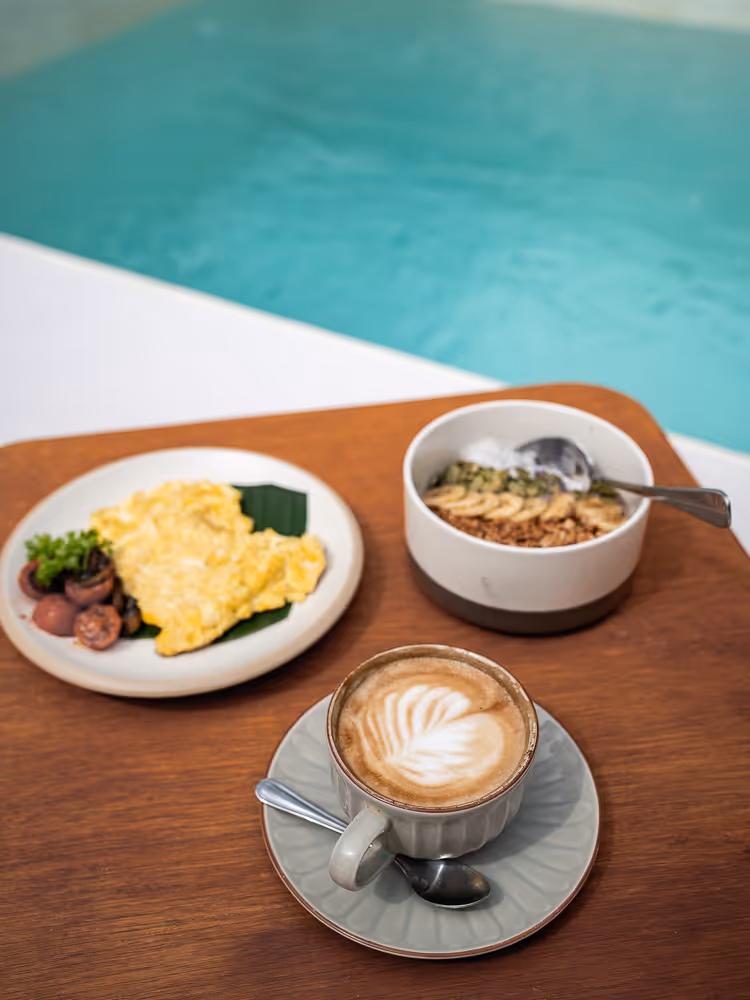 Delicious à la carte breakfast at Villa Kasih