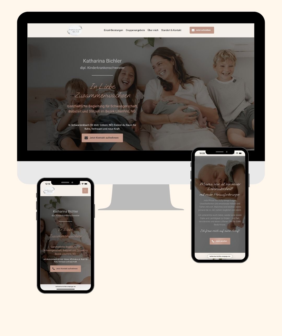 Website Design für ganzheitliche Begleitung von Familien und Eltern in Niederösterreich