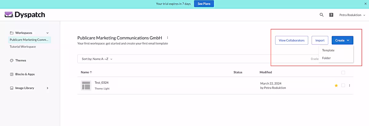 Dyspatch Test 2024  - Create