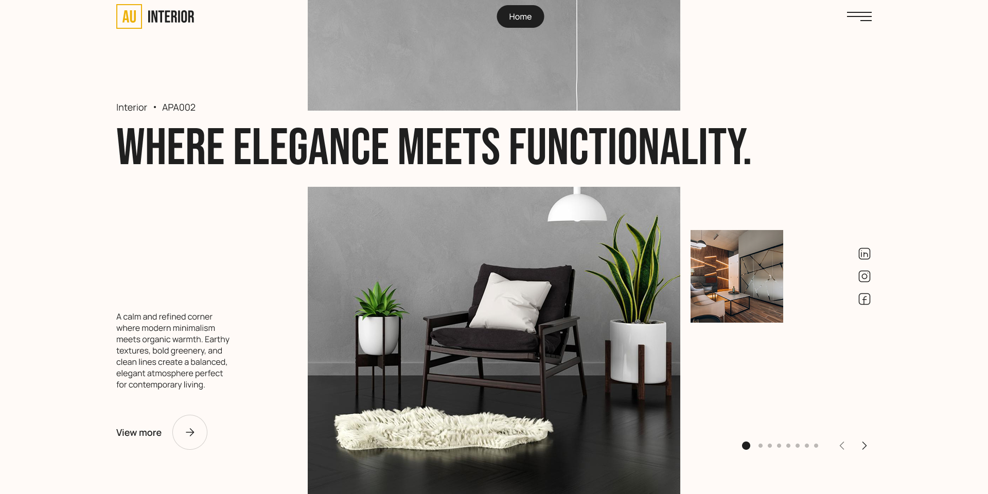 AU Interior Website Screenshot