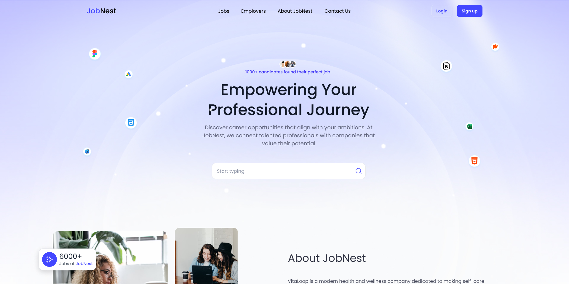 JobNest Website Screenshot