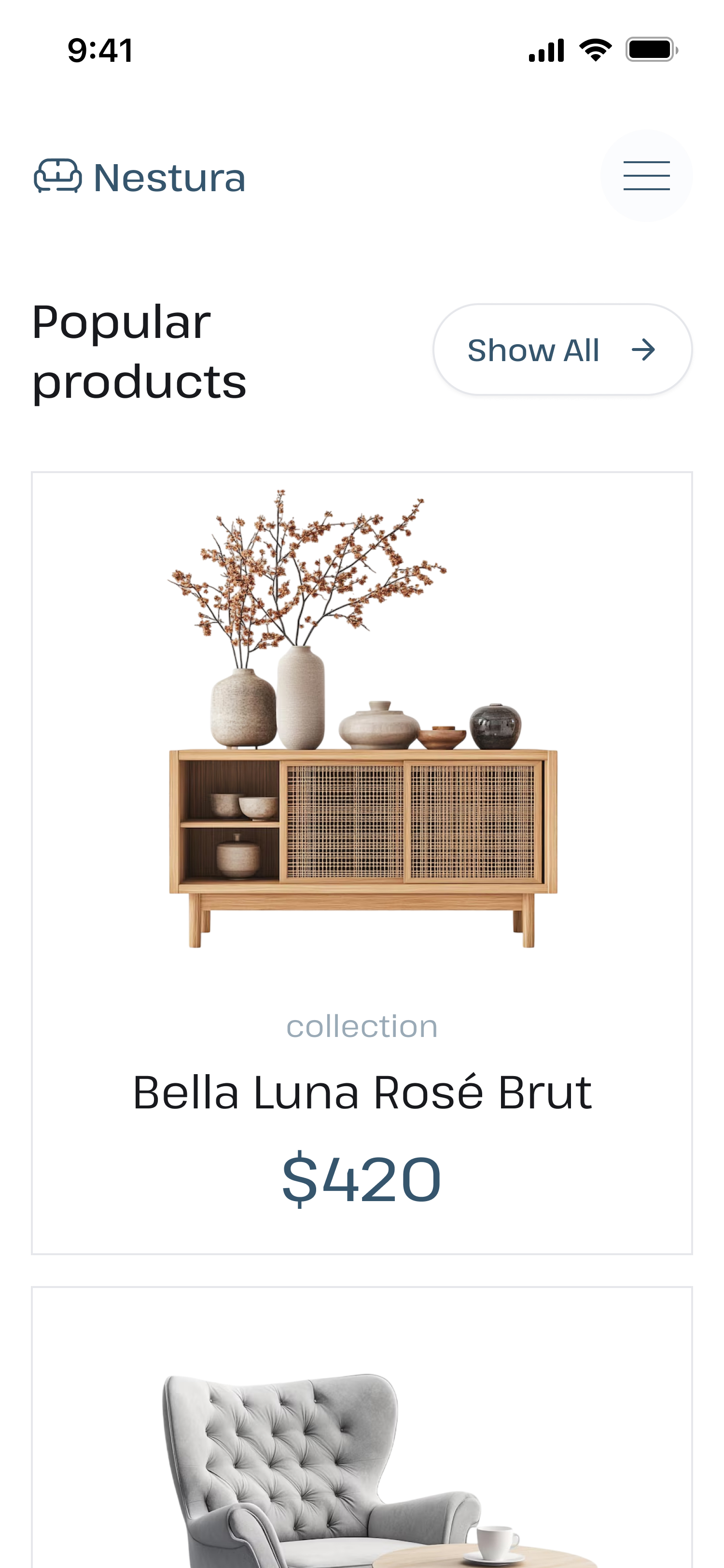 Nestura Website Mobile Screenshot